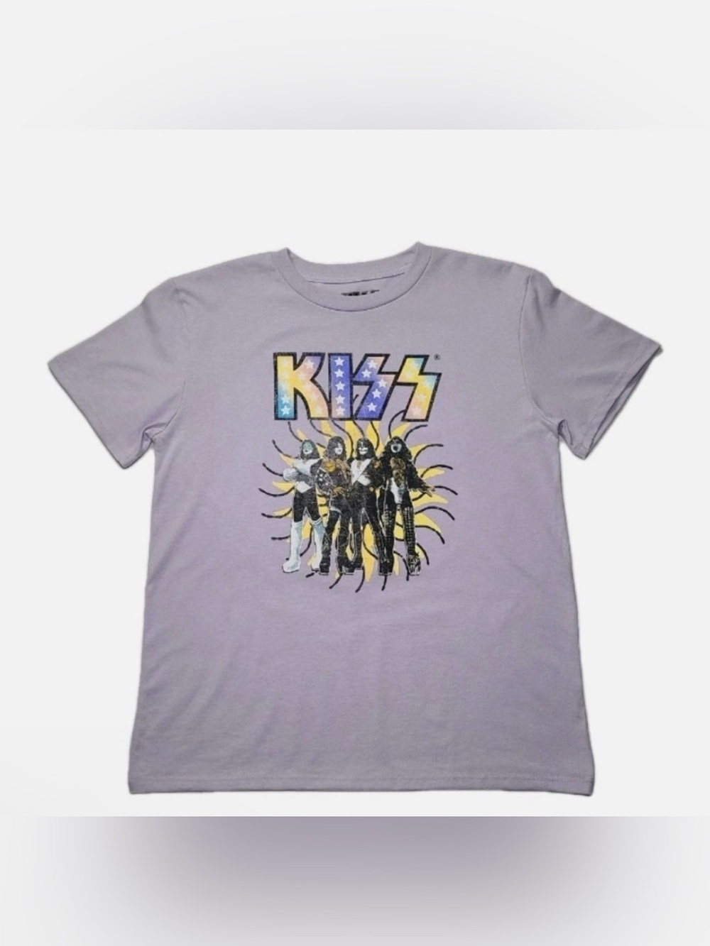 Kids Lavender KISS Graphic Tee